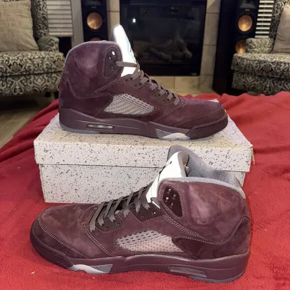 Size 14Air Jordan 5 BURGANDY OG BOX
